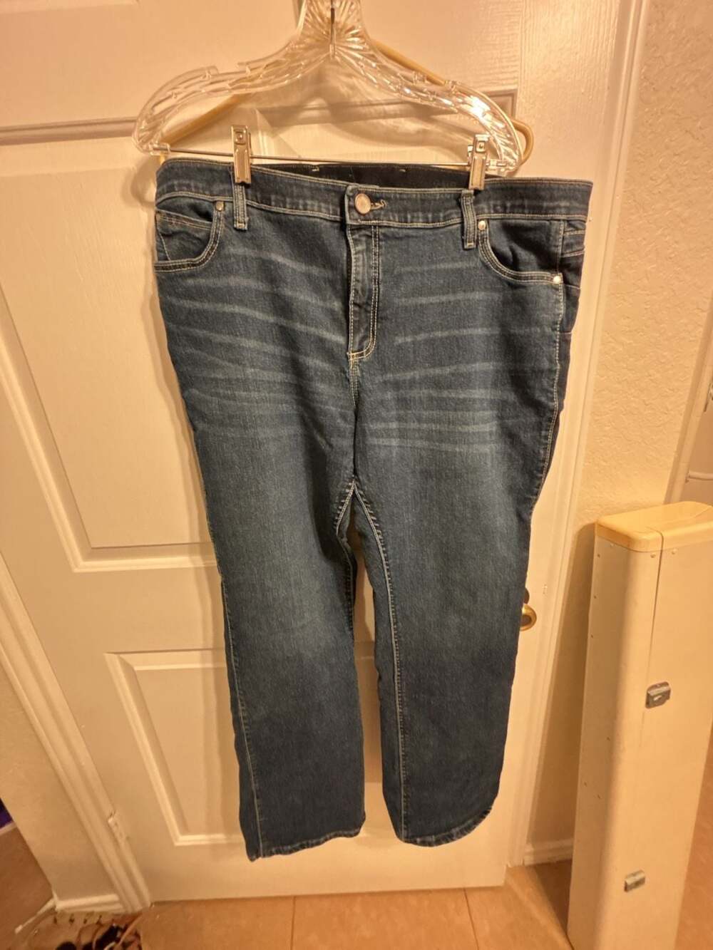Wrangler Q-Baby Ultimate Riding No Gap Waistband Mid Rise Jeans Size 19/20 x 34